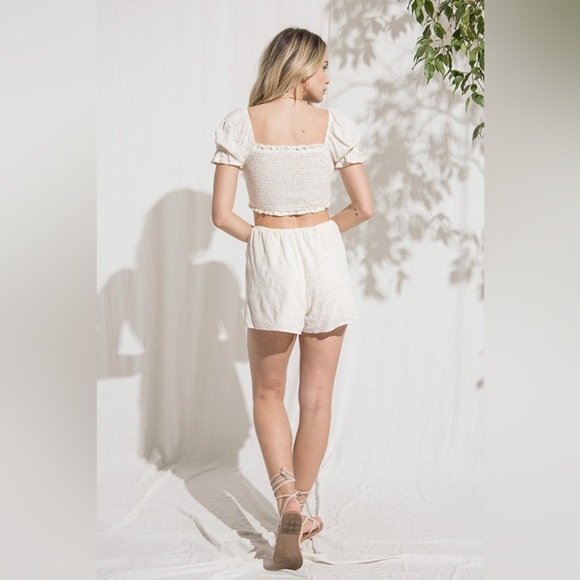 Illa illa Embroidered Cut-Out Romper Size Medium - Picture 3 of 9